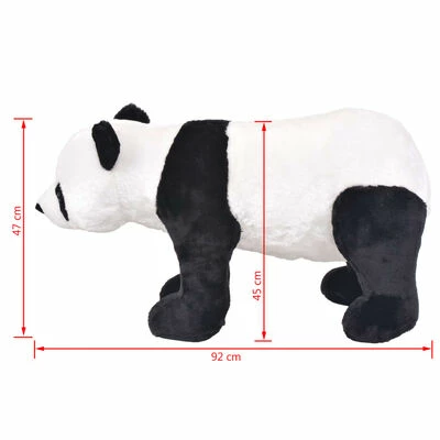 VidaXL Jouet en peluche Panda Noir et blanc XXL 7 VidaXL Jouet en peluche Panda Noir et blanc XXL – Image 5