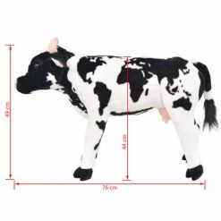VidaXL Jouet en peluche Vache Noir et blanc XXL -Jouets Soldes image 5 91342