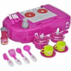 VidaXL Cuisine de jeu avec effets de son et de lumière Rose 13 VidaXL Cuisine de jeu avec effets de son et de lumière Rose -Jouets Soldes image 6 80107
