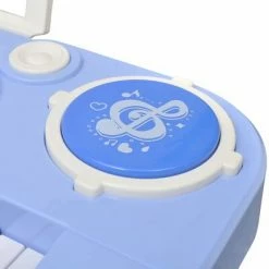 VidaXL Clavier jouet d'enfants et tabouret/microphone 37 touches Bleu -Jouets Soldes image 6 80119