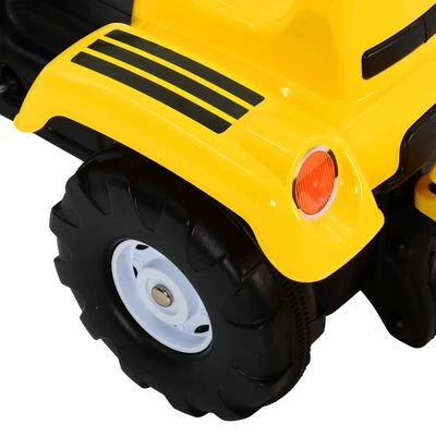 VidaXL Tracteur à pédales avec remorque pour enfants Jaune 8 VidaXL Tracteur à pédales avec remorque pour enfants Jaune – Image 6