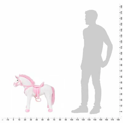 VidaXL Jouet en peluche Licorne Blanc et rose XXL 8 VidaXL Jouet en peluche Licorne Blanc et rose XXL – Image 6